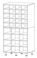 File cabinet with 32 drawers