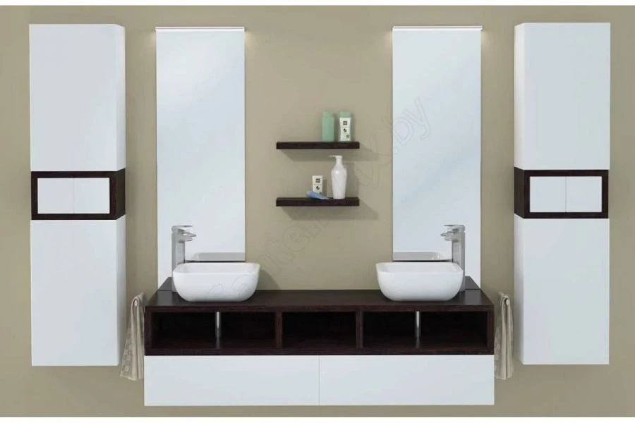 Cabinet under sink Aquaton Integro 160 wenge 1A143901INH101.A143.9.01I.NH1.0