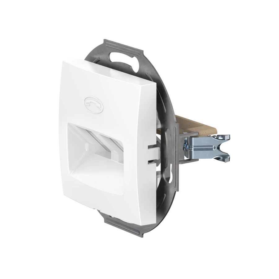 CADUCEUS ALING PRESTIGE Flush-mounted double telephone socket 2xRJ12 6P2C, white, art. 6011.0 (mechanism)