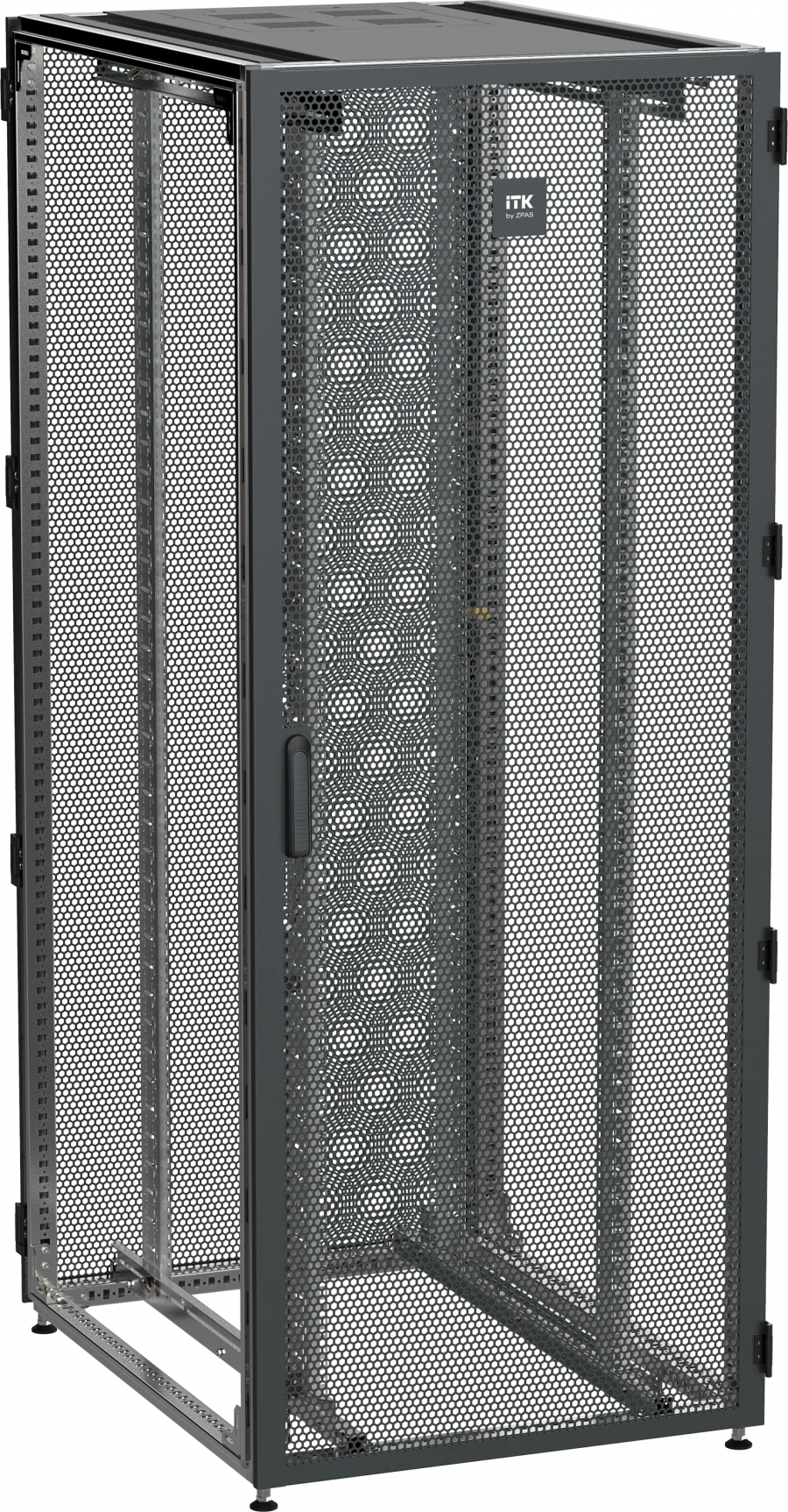 ZP05-45U-0812-PP-R ITK by ZPAS Serv. 19" 45U 800x1200mm single-leaf black. RF