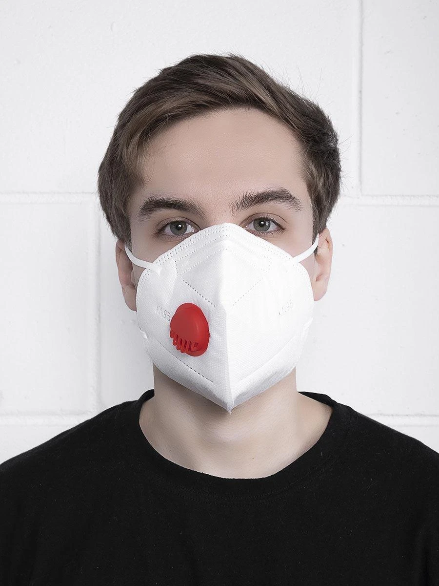 Disposable non-sterile non-woven disposable respirator with exhalation valve FFP2 KN95