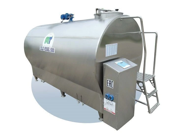 Installation for milk cooling Cold Vessel series of closed type. Main units and assemblies: control cabinet; tank volume: