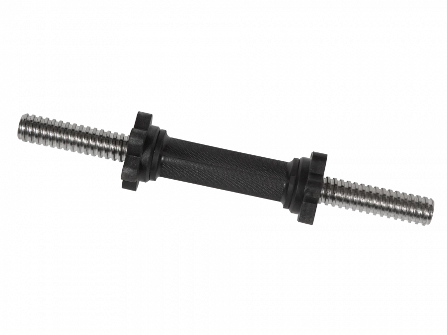 MB-BarM25-370B Dumbbell bar, chrome-plated, length 370 mm, collapsible, locking - Vader nut with 25 mm thread, non-rotatable, we