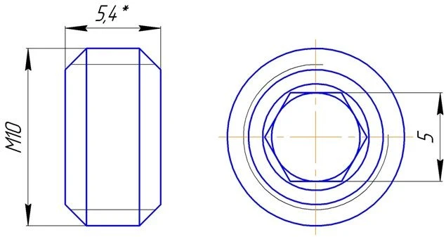 Locking nut (for screws with locking device)