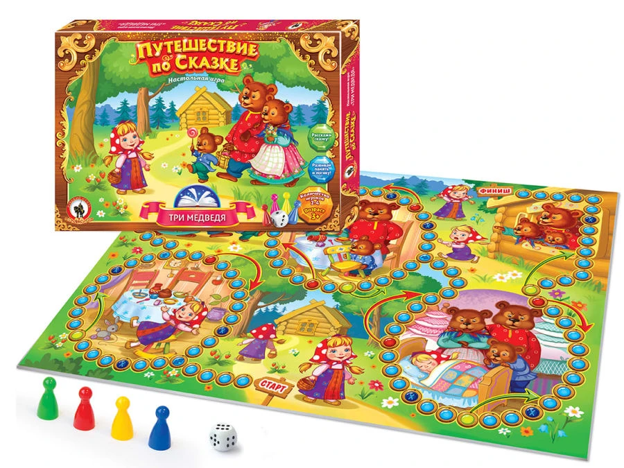 Board game. Travelling by the fairy tale "Three Bears".