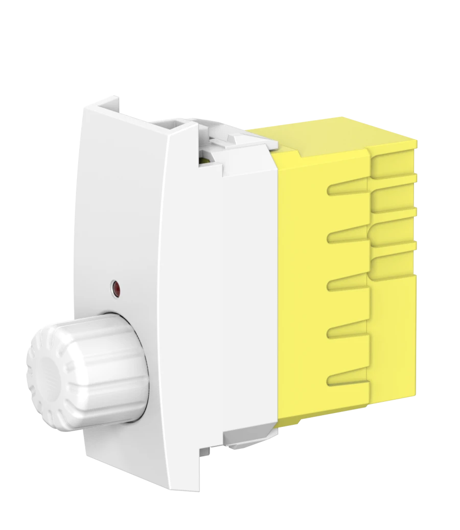 CADUCEUS ALING MODE Switch dimmer rotary push-through switch with indication (when dimmer is on) 40-300VA, 230V~, 1M, white, whi