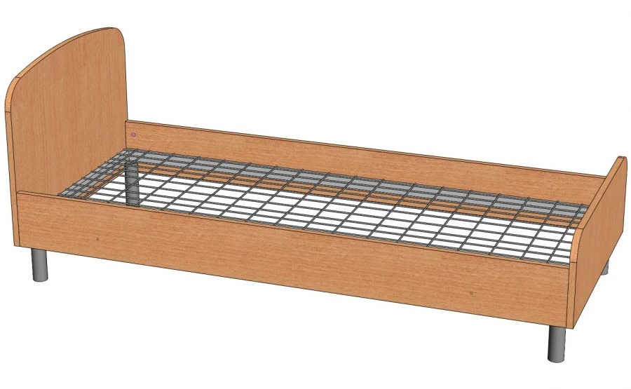 Bed on a metal frame. Model: KMK-2
