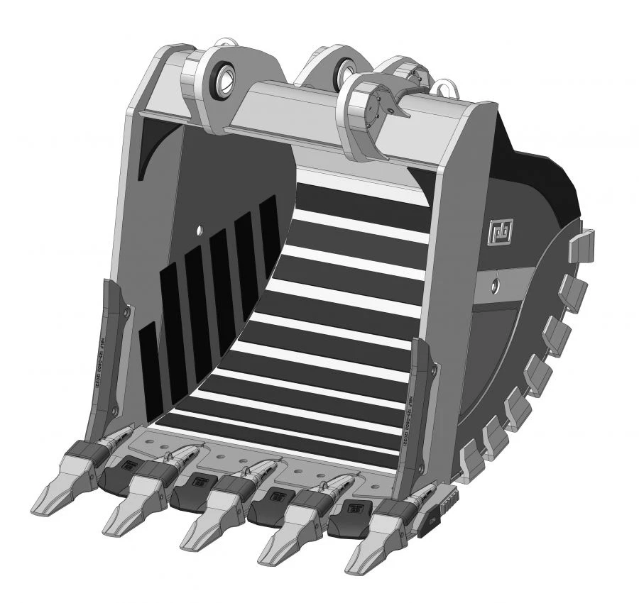 Heavy duty rock bucket RDX-123.25d-18WC9(5)WS