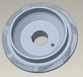 Working Wheel, Compression, RC D1000NX, 0.68" shaft, Niresist, Generation 2 / IMPELLER: COMP, RC D1000NX, .68, NI-RST, RC