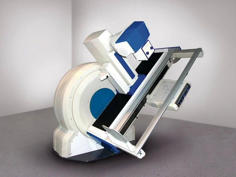 Radiographic apparatus Ring Gentry with system of table deck withdrawal from OMEGA detector