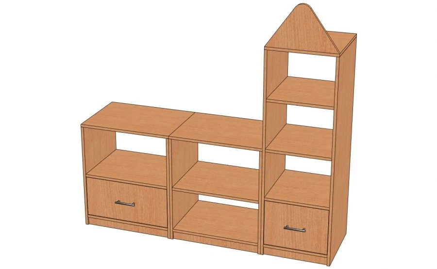 Shelving unit "Tower 2". Model: S-B2