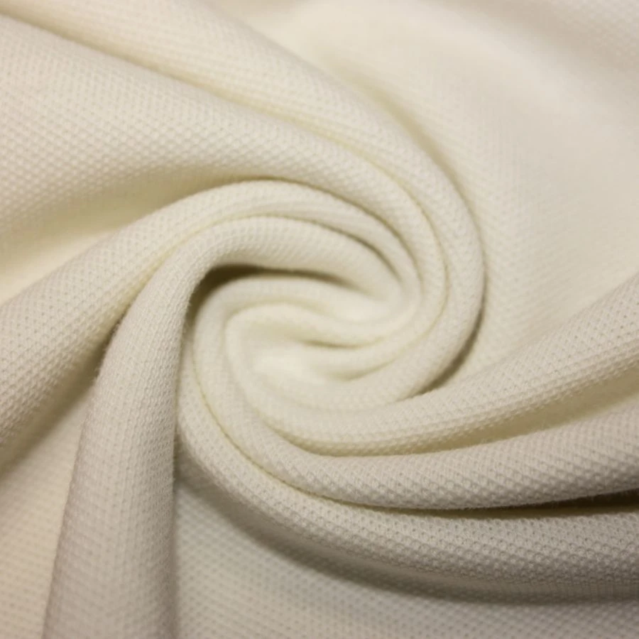 Bleached cotton knitted fabric lacoste 100% cotton