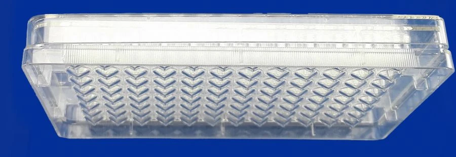Disposable tablet for laboratory research according to TU 32.50.50-017-54287340-2021:Tablet PLC-2-96-0,3-PC with lid
