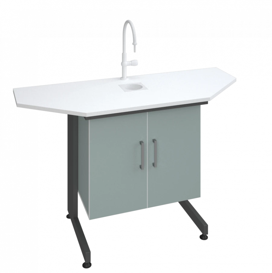 Laboratory bench with sink type 2 high