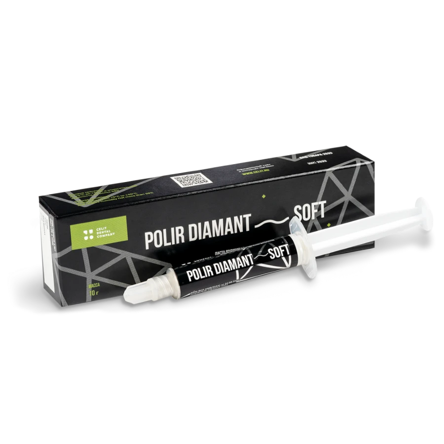 Polirdiamant - soft diamond filled polishing paste for ceramic dentures, soft paste, 10 g