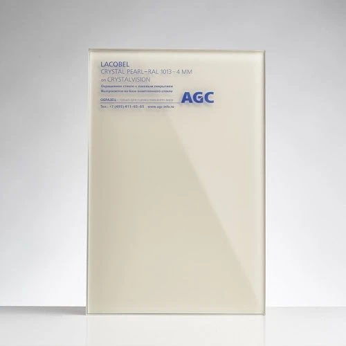 Lacobel Crystal Pearl coated sheet glass 4 mm thick