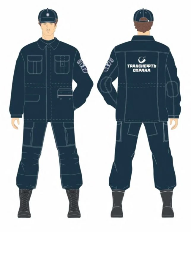 Men's suits (jacket, trousers) for protection against mechanical effects and general industrial pollution of departmental worker