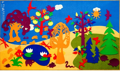 Purple Forest" developmental wall (1,5x2,5 m, carpet)