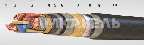 Power cables with copper conductors with impregnated paper insulation for voltage 6, 10 kV of CSBVng(A)-LS grade