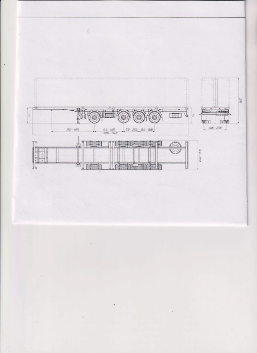 Container semitrailer PK-4, type PR4, modification 92296-0000010-01. Axle unit AGOS-4-GT7-00.00.00.000