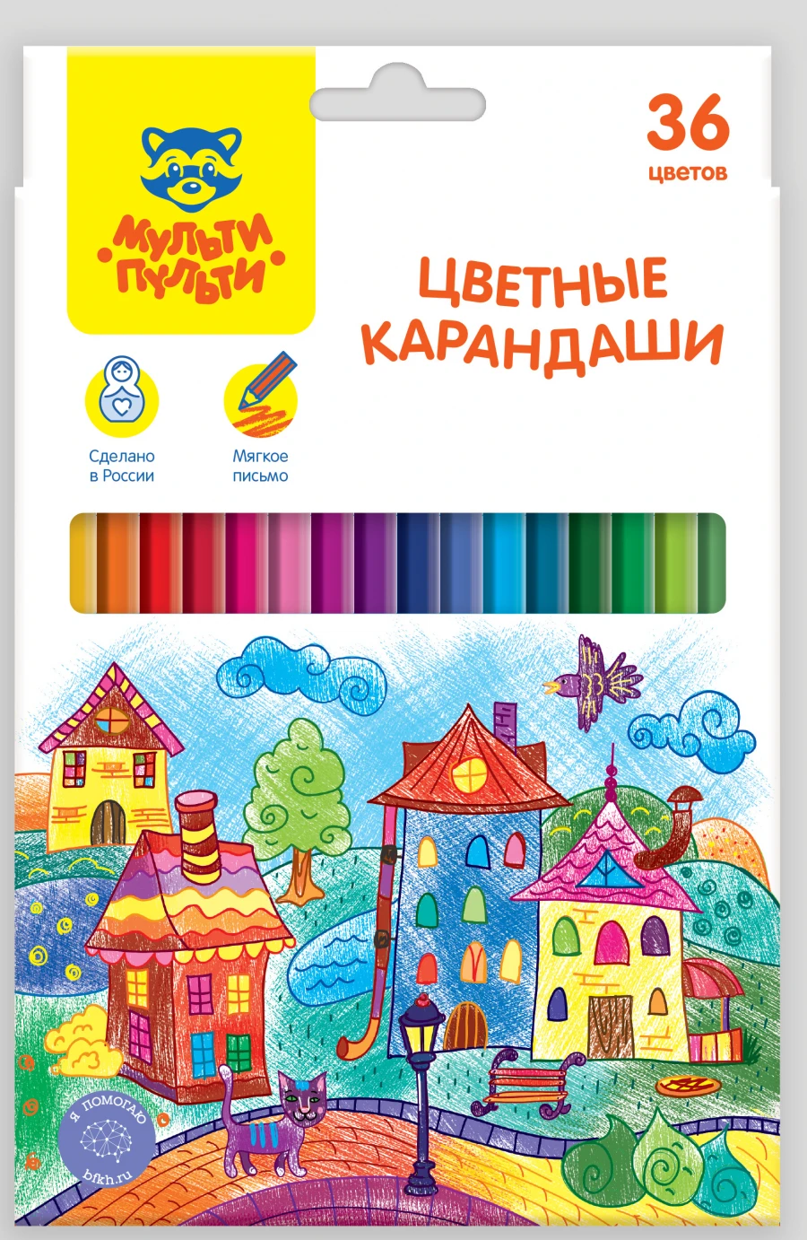 Coloured pencils Multi-Pulti "Incredible Adventures", 36 colours, sharpened, cardboard, europodweight