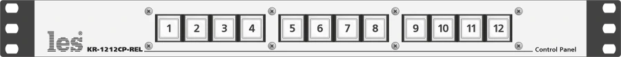 KR-1212CP-REL - Active control panel. 12 buttons, GPI output signals (level or pulse), GPI input signals for button illumination