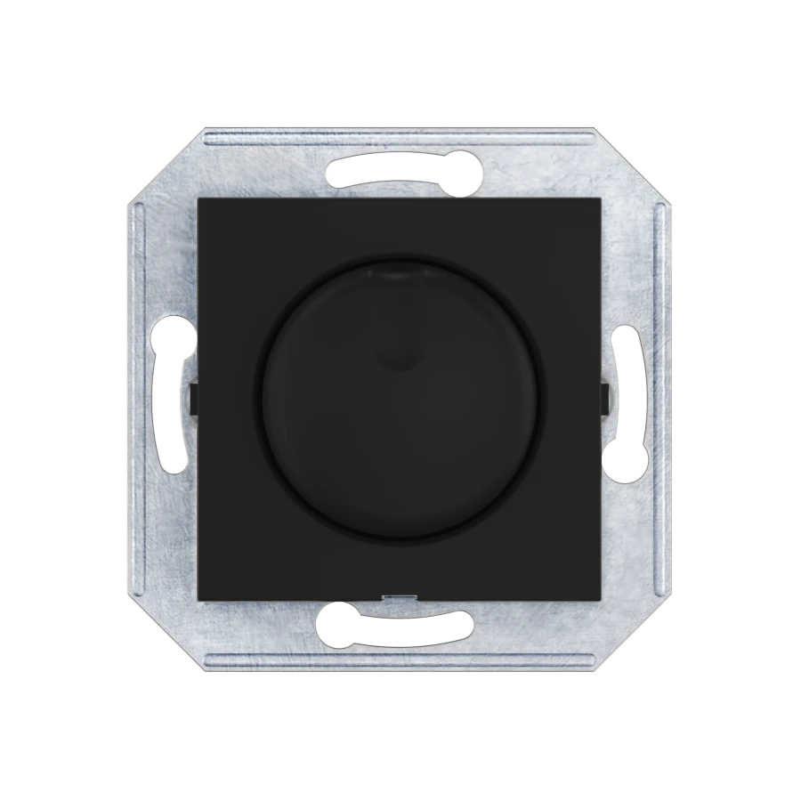 CADUCEUS ALING PRESTIGE Flush-mounted rotary push dimmer switch 40-400VA, 230VAC, 50 Hz, black (soft touch), art.