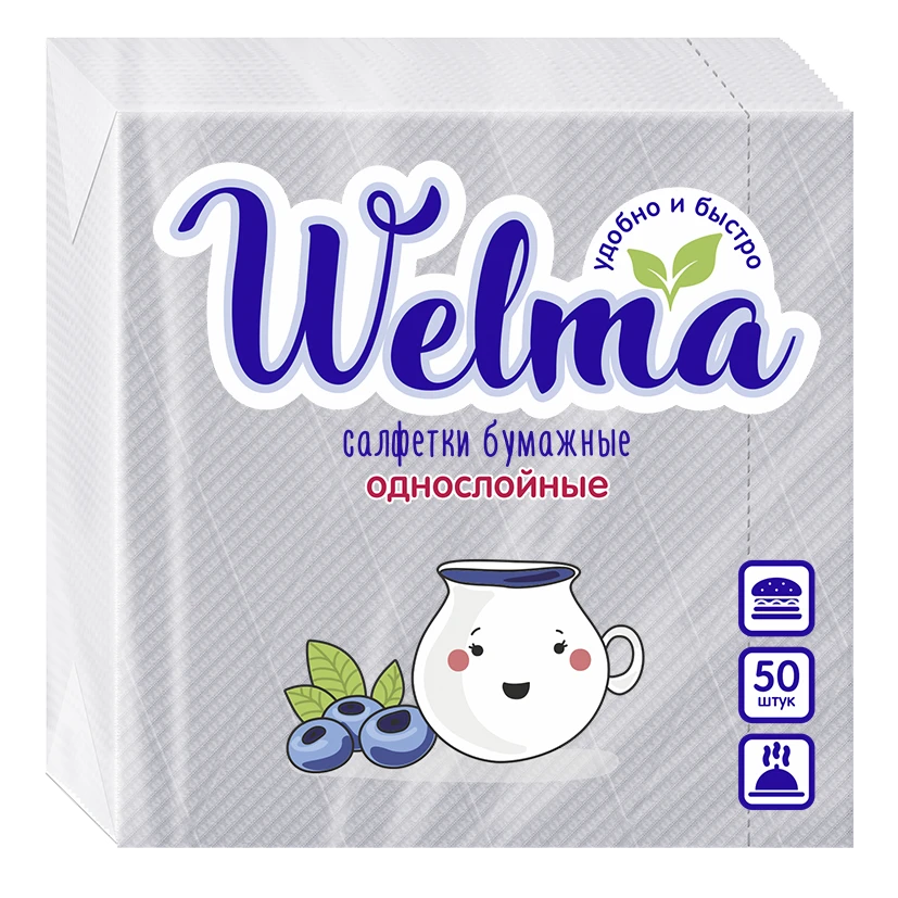 Single-Ply White Paper Napkins for Everyday Use 1/50/38