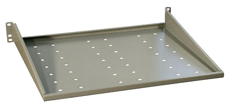 Perforated cantilever shelf 19"
