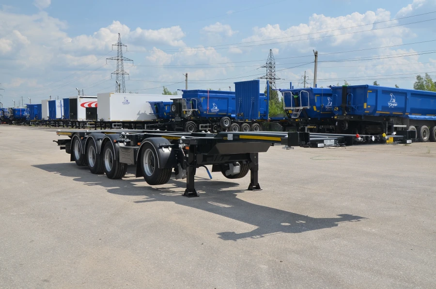 Semi-trailer-container truck TONAR mod. 99891 with axles manufactured by TONAR mod. 90422, 90431