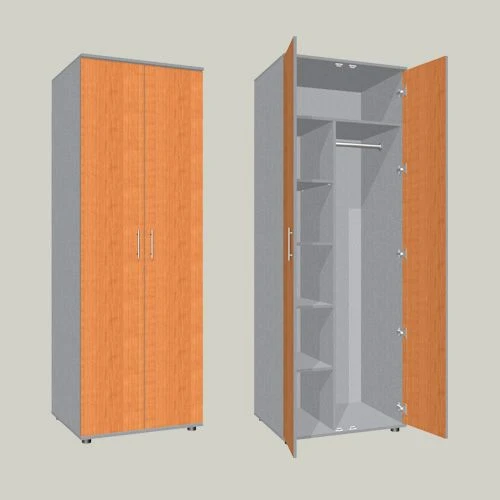 Double-door two-section wardrobe for clothes and documents SHGK-7