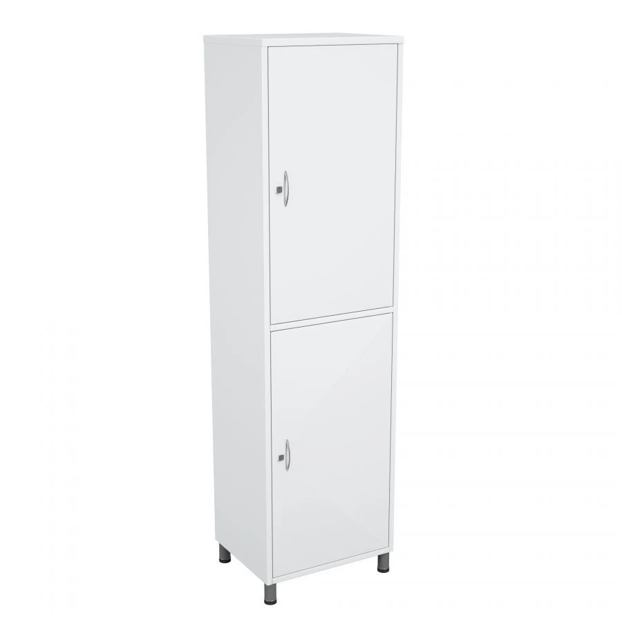 Medical metal two-section single-door cupboard with metal-metal doors for medicines ???-1.2.2.