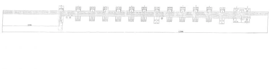 Straight frame rail with curved shank of P65 type for mining and processing plants of LPTP.668.341.101 project.