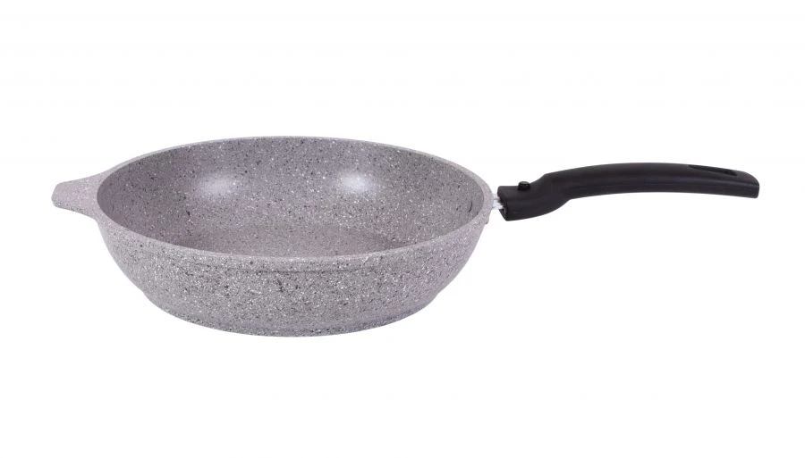 Cast aluminium frying pan 220/50mm (non-stick) TM Kukmara, with removable bakelite handle, without lid, lin