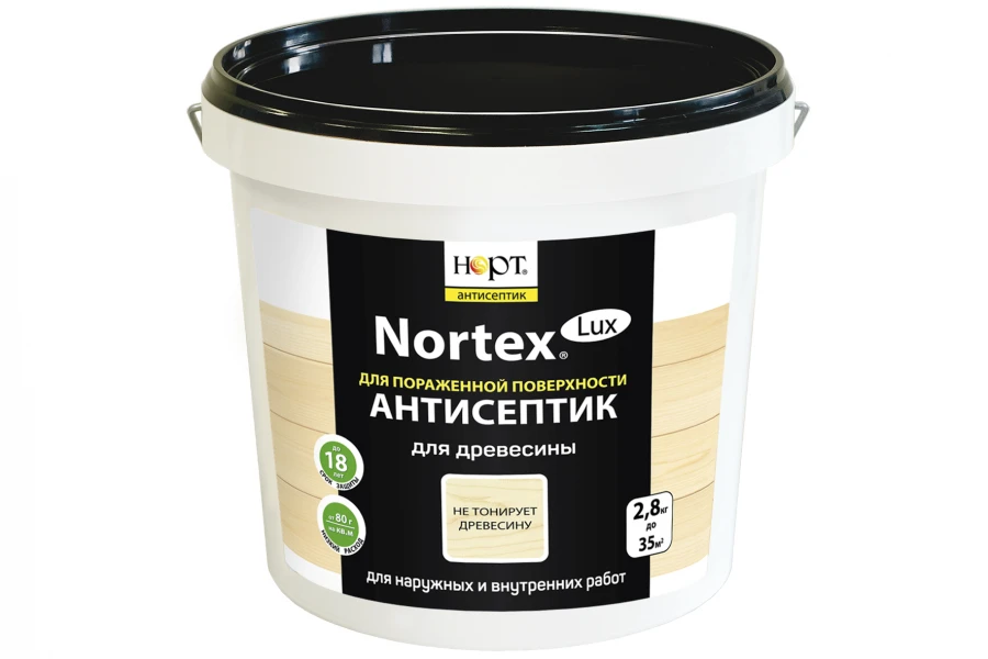 High-Efficiency Wood Antiseptic Nortex-Lux 2.8kg Bucket