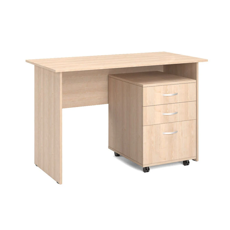 Teacher's desk with pull-out cabinet