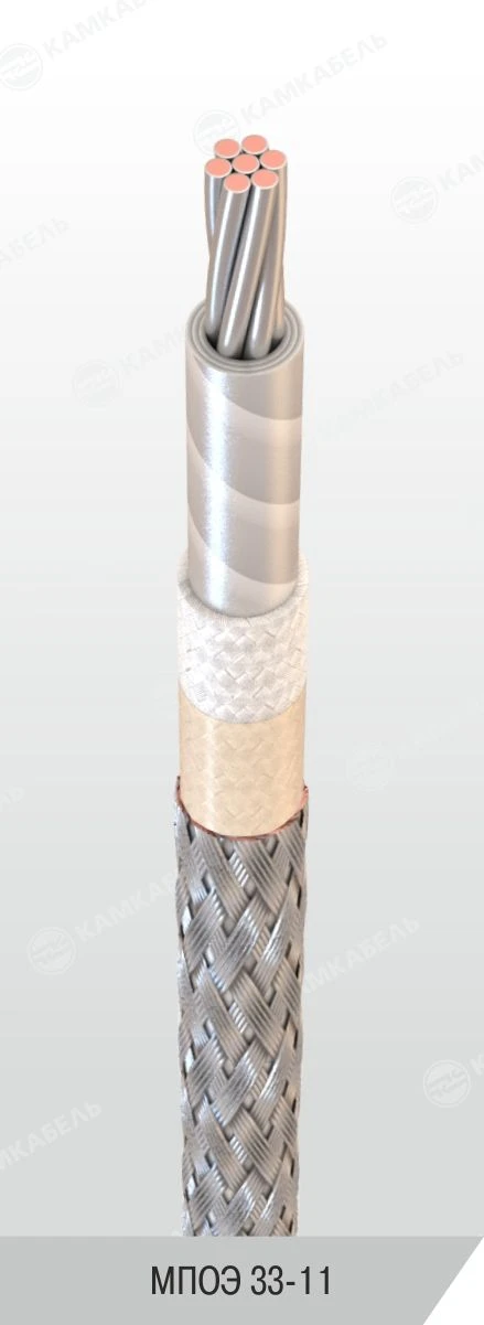 Film-insulated, sheathed, shielded assembly wire for operation at rated alternating voltage up to 500 V hourly