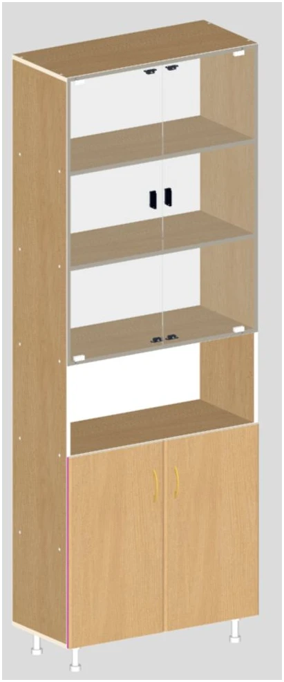 Cabinet with glass art. U.01.02.3