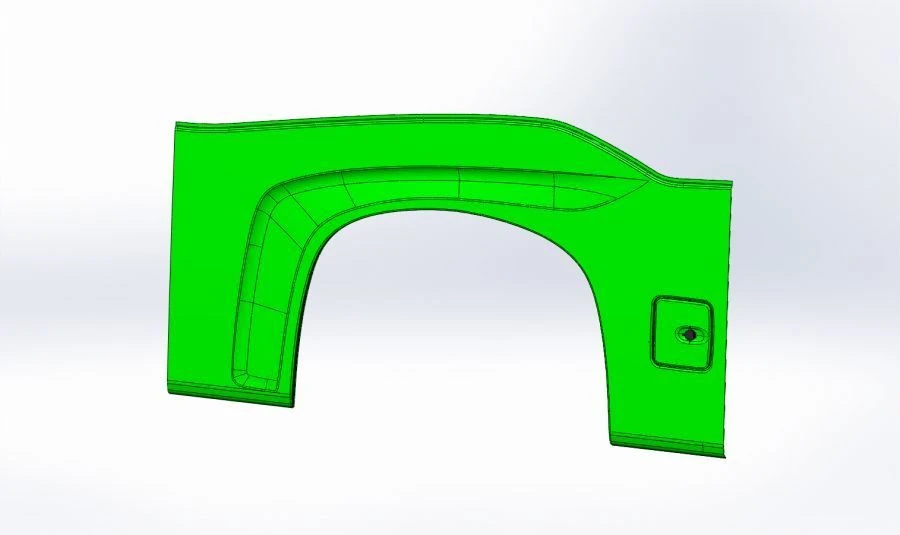 5299-230-5402502-55/B SB Rear left-hand arch panel with hatch