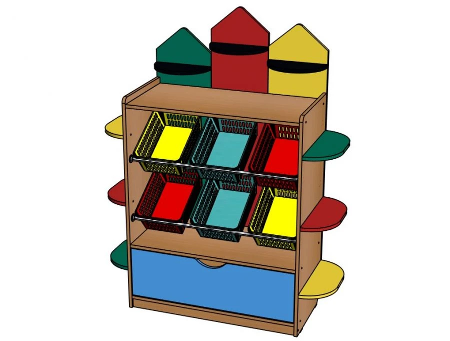 Rack with baskets ''Pencil''/ SZh81