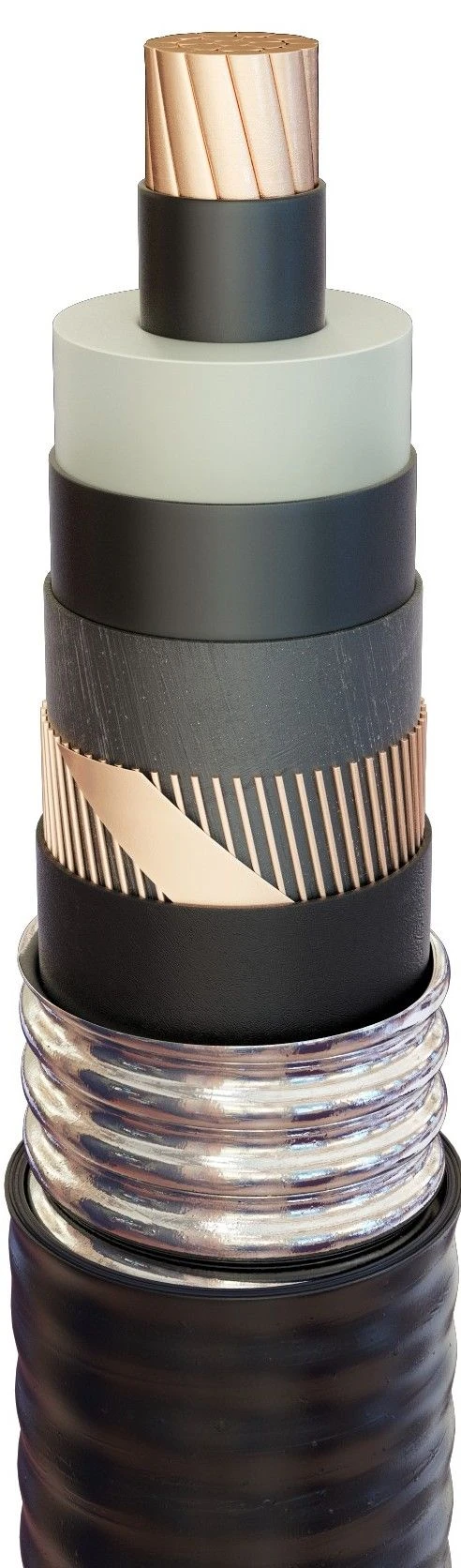 Power cable K9RV... 6-35kV copper with EPR insulation in BG ng(A)-HF sheath, fire resistant. 6-35kV copper with EPR insulation i