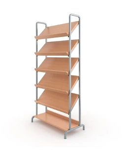 One-sided library shelving unit, model: B22