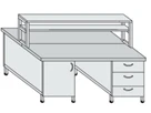 Laboratory island table for chemical research SFO-4