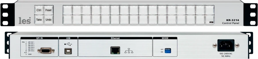 KR-3214 - 32-button control panel for matrix switches.