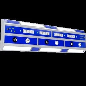 Consoles for medical gas supply and power supply KPM-AMS, design variant: wall-mounted with the number of gas valves from 0 to