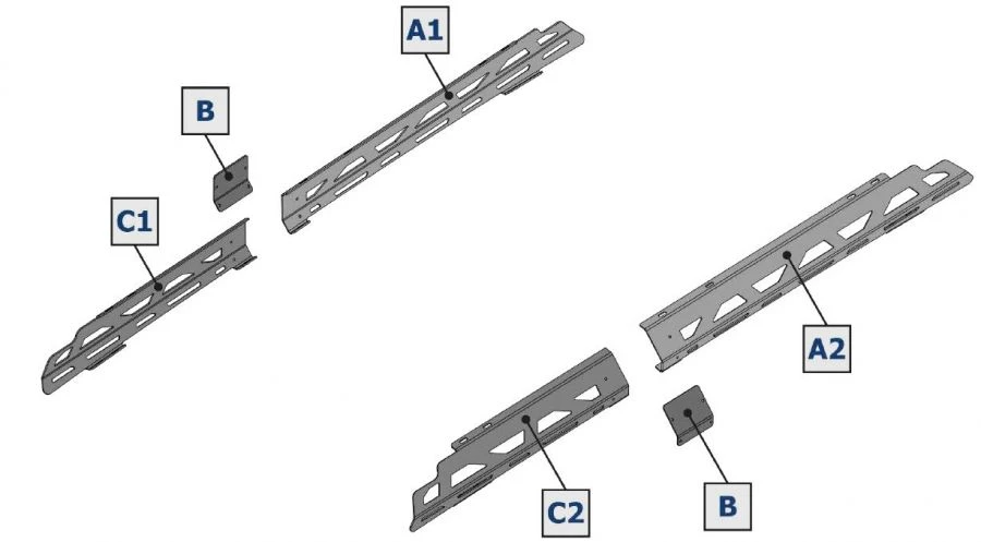 Roof rack part for TOYOTA LAND CRUISER PRADO 150/LEXUS GX460 (2010-) + fixing kit