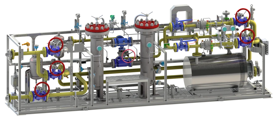 Filtration system of LNG series