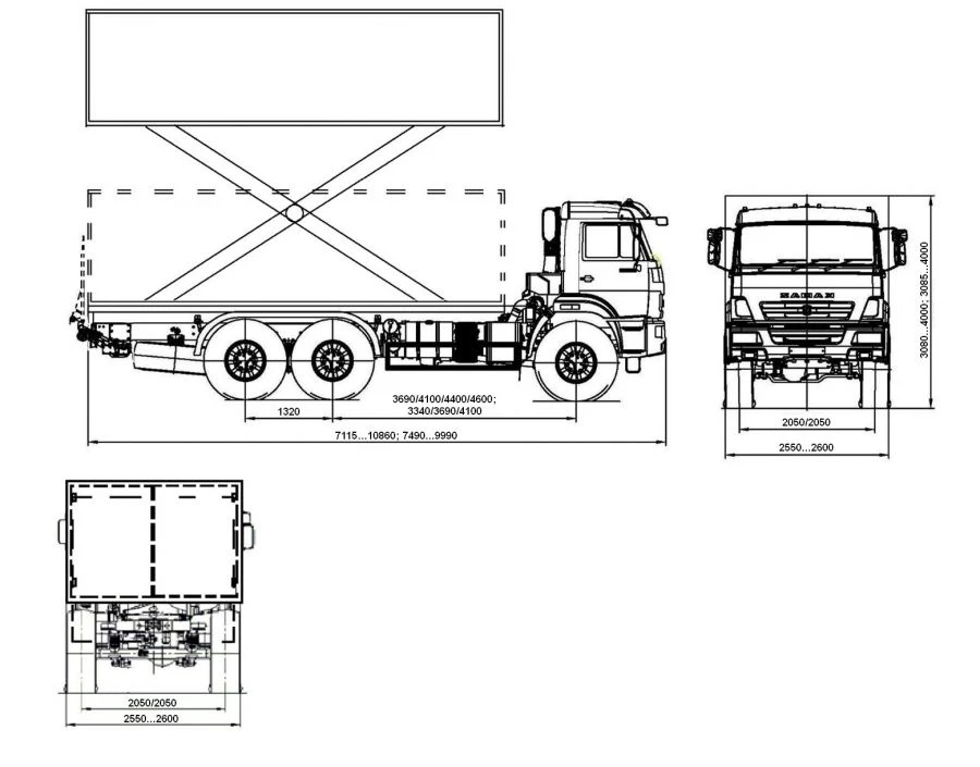 Special purpose vehicles, other type 1714 mod: 1714-0000010-KN1 on the basis of chassis and vehicles KAMAZ mod. 43118-50, 43118-
