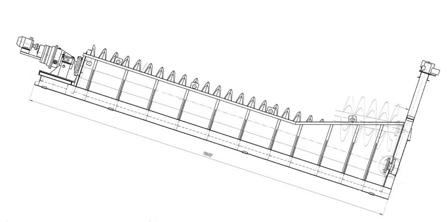 Classifier with immersed spiral 2KSP-15x101