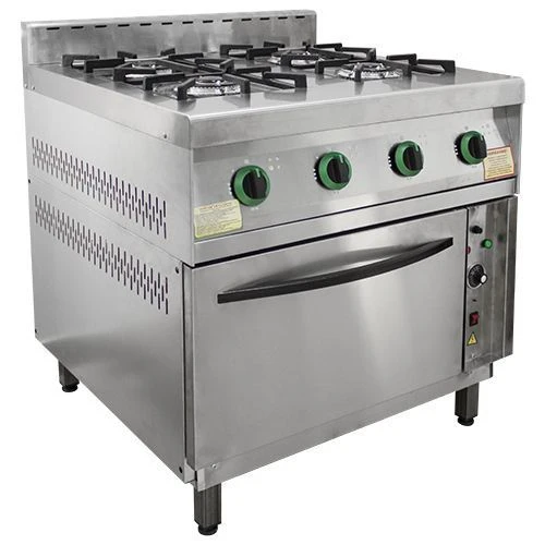 4-burner gas cooker with griddle PG-4D-01 (840x850 (895)x860 (960) mm, 20 kW, 220 V).